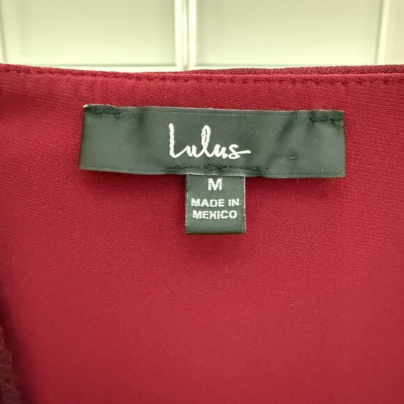 Burgundy One Shoulder Side Cutout Maxi Dress - Picture 3 of 3